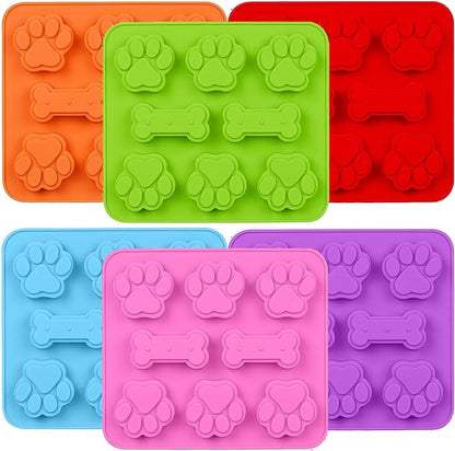 2 en 1 molde de patita y hueso, Moldes de silicona antiadherentes de grado alimenticio.